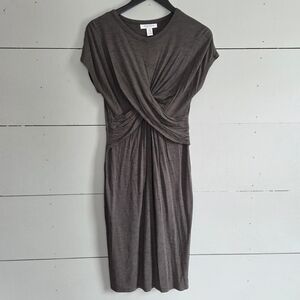 Motherhood MaternityOlive Green Twist Front Midi Dress Size Small